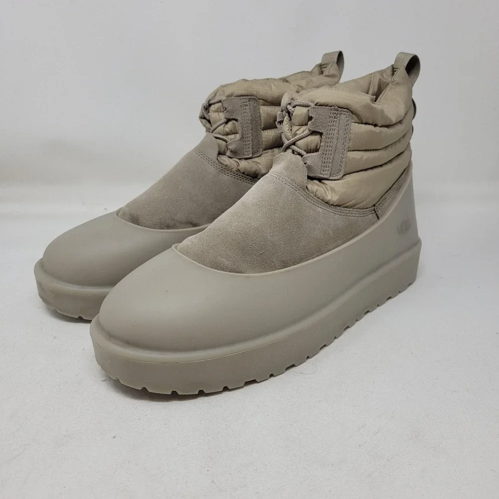 UGG Boots Mens Size 12 Beige Thinsulate Insulated Water Resistant Snow
